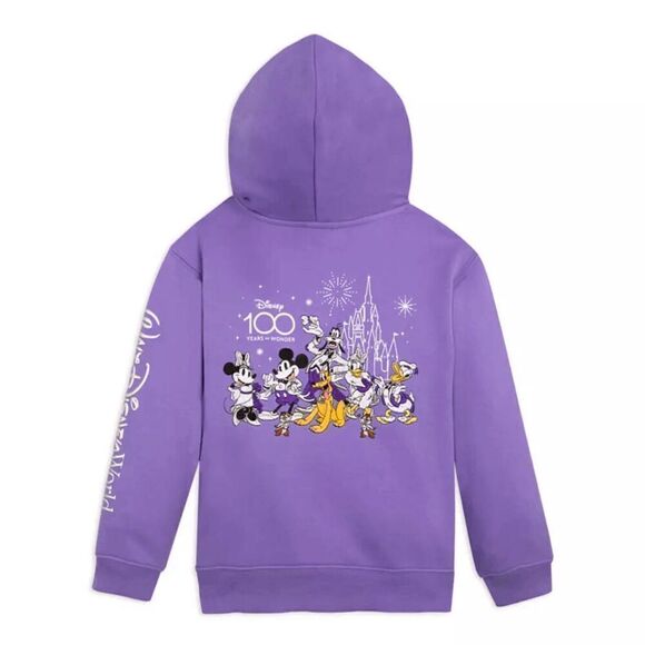 Mickey Mouse & Friends Disney100 Pullover Hoodie Top WDW Kids 5/6 NEW Disney - Picture 3 of 6